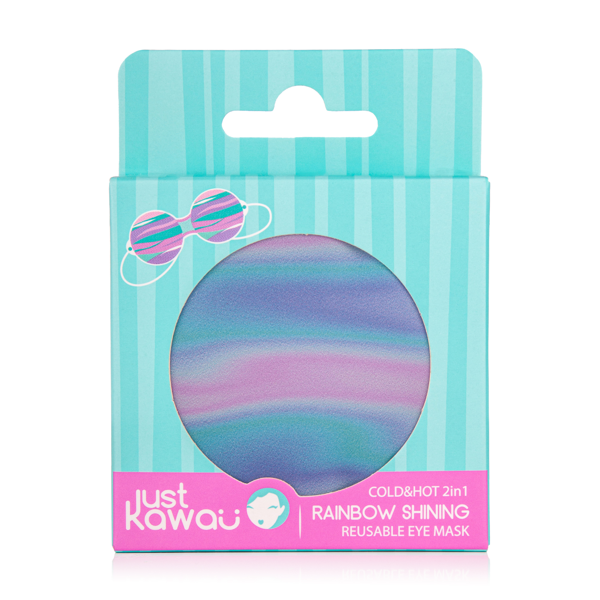 Багаторазова гелева маска для шкіри навколо очей Just Kawaii Cold &amp; Hot 2 in 1 Rainbow Shining Reusable Eye Mask, 1 шт